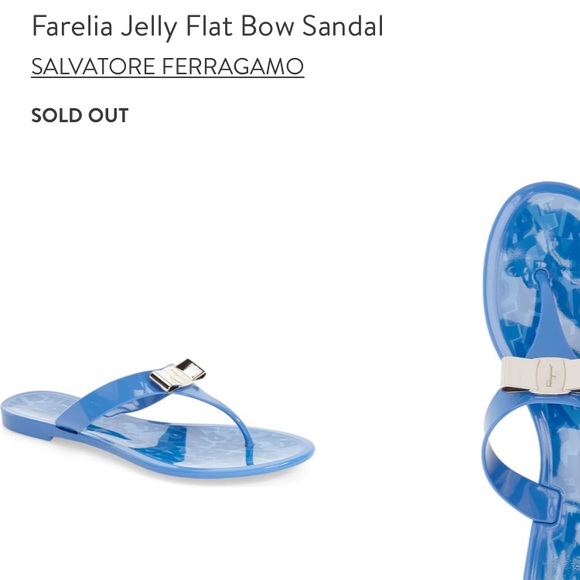 Salvatore Ferragamo Farelia Jelly Flat Bow Sandals - Picture 2 of 8